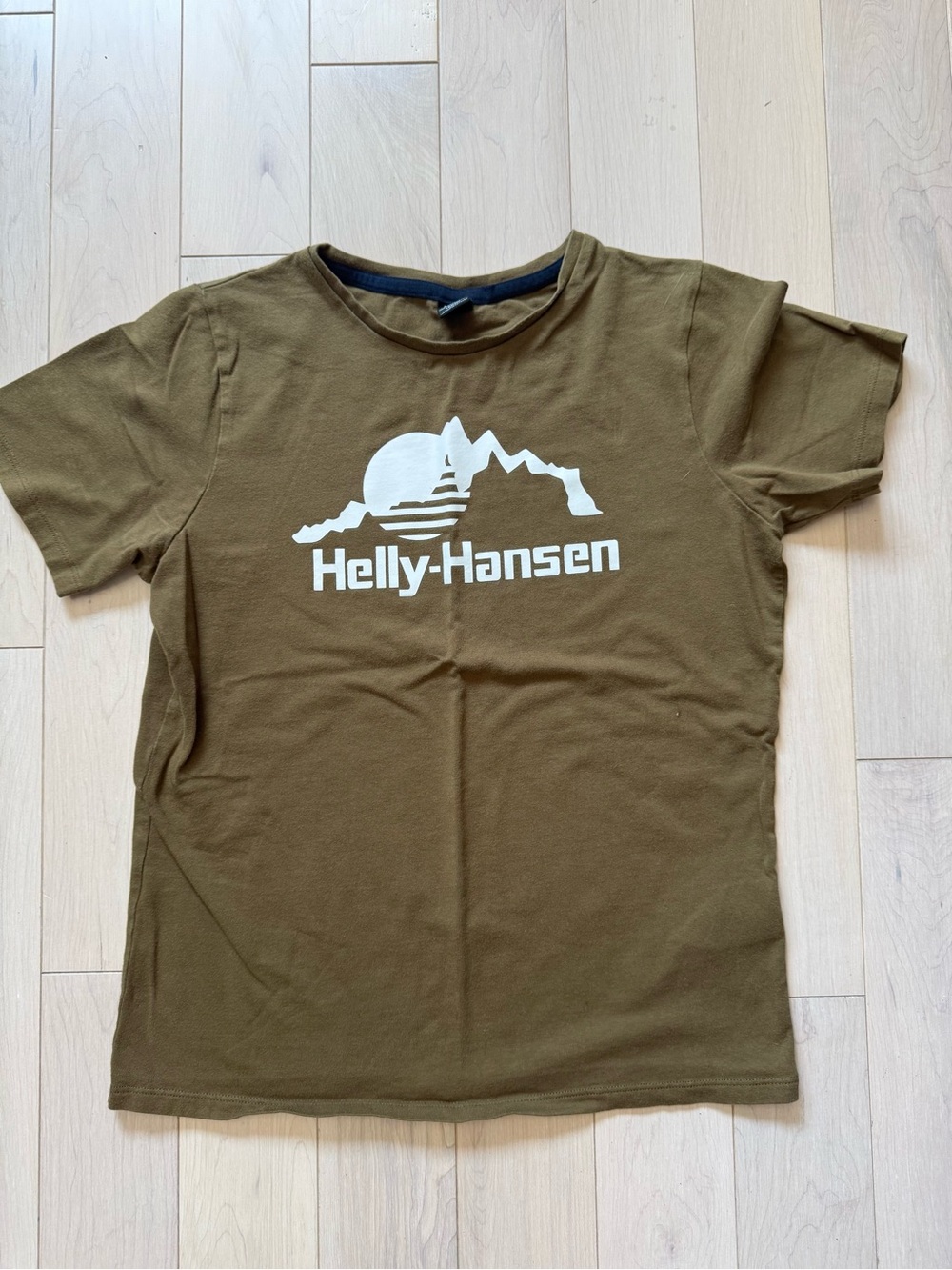 Helly Hansen Olive Green Graphic Crew Neck Tee